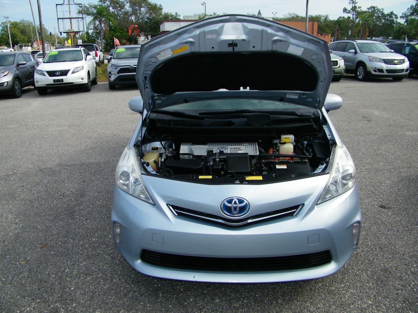 2013 Silver /Beige Toyota Prius V Three (JTDZN3EU5D3) with an 1.8L L4 DOHC 16V HYBRID engine, Continuously Variable Transmission transmission, located at 4000 Bee Ridge Road, Sarasota, FL, 34233, (941) 926-0300, 27.298664, -82.489151 - Photo#11